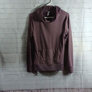 Marika Purple Soft Athletic Yoga Big Pocket  Hoodie Jacket S